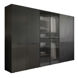 szafa-uchylna-sandbox-modern-300-czarny-grafit-szklo-ryflowane-led