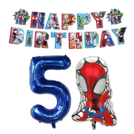 balony-pajak-spider-na-5-urodziny-zestaw-dekoracji-dla-chlopca-baner