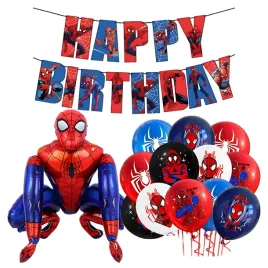 balony-urodzinowe-spiderman-3d-baner-happy-birthday-zestaw-balonow-spider