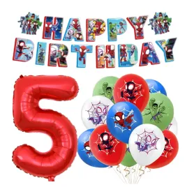 balony-na-urodziny-pajak-spider-baner-happy-birthday-cyfra-5-czerwona