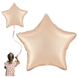 balon-foliowy-gwiazdka-45-cm-kremowy-karmelowy-bez-slub-wesele-urodziny-hel
