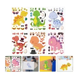 naklejki-kreatywne-dinozaury-diy-zestaw-kreatywny-6-szt-wodoodporne-puzzle