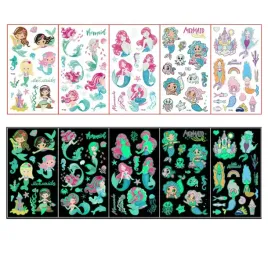 tatuaze-dla-dzieci-swiecace-w-ciemnosci-zmywalne-trwale-syrenki-a2-5-szt