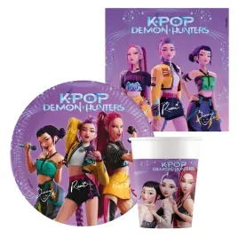 talerzyki-kubki-serwetki-demon-hunters-huntrix-zestaw-36-szt-papierowe-eko