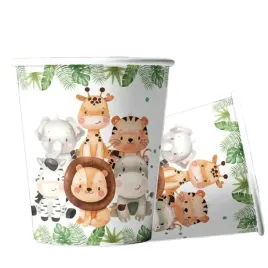 kubki-safari-zoo-zwierzatka-papierowe-eko-10-szt-zestaw-na-urodziny