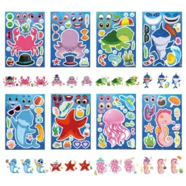 naklejki-kreatywne-zwierzatka-morskie-diy-zestaw-kreatywny-wodoodporne