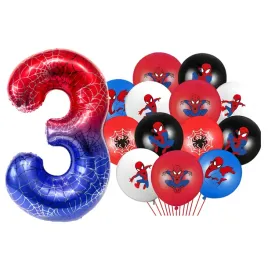 balony-na-3-urodziny-spider-cyfra-3-pajeczyna-na-urodziny-zestaw-balonow
