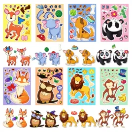 naklejki-kreatywne-zwierzatka-zoo-diy-zestaw-kreatywny-wodoodporne-safari