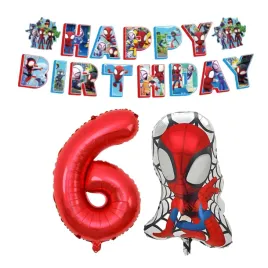balony-spider-pajak-na-urodziny-zestaw-baner-cyfra-6-czerwona-dekoracja