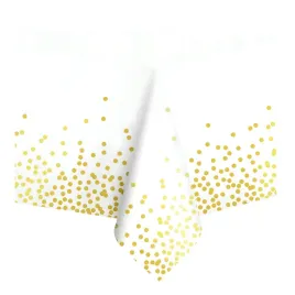 cerata-obrus-bialy-na-stol-jednorazowy-zlote-konfetti-137x183-kropki-duzy
