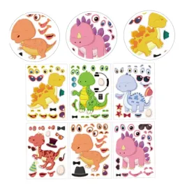 naklejki-kreatywne-dinozaury-diy-zestaw-kreatywny-wodoodporne-6-sztuk