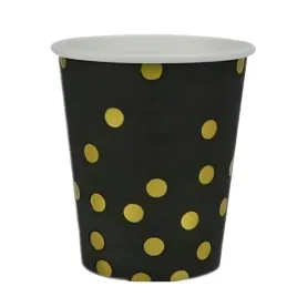 kubki-czarne-zlote-kropki-papierowe-zastawa-na-urodziny-kubeczki-10-sztuk