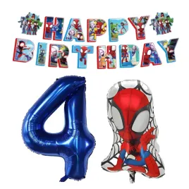 balony-pajak-spider-na-4-urodziny-zestaw-dekoracji-dla-chlopca-baner
