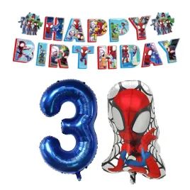 balony-pajak-spider-na-3-urodziny-zestaw-dekoracji-dla-chlopca-baner