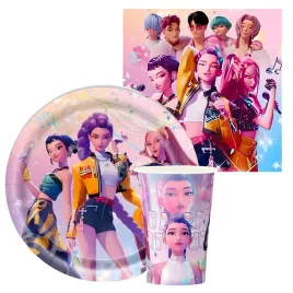 talerzyki-kubki-serwetki-demon-hunters-huntrix-zestaw-40-szt-papierowe-eko