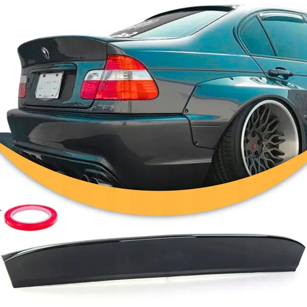 Spoiler BMW 3 E46 SEDAN CSL Style Czarny Połysk Spojler Dokładka Lotka