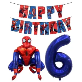 balony-urodzinowe-spiderman-3d-baner-happy-birthday-cyfra-6-zestaw-balonow