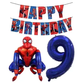 balony-urodzinowe-spiderman-3d-baner-happy-birthday-cyfra-9-zestaw-balonow