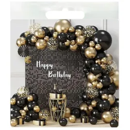 girlanda-balonowa-czarno-zlota-scianka-xxl-dekoracja-na-urodziny-131-szt