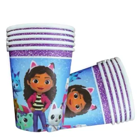 kubki-koci-domek-gabi-papierowe-eko-zestaw-na-urodziny-rozowe-pandus