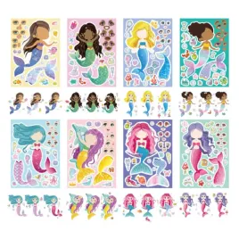 naklejki-syrenki-diy-zestaw-kreatywny-8-sztuk-wodoodporne-puzzle-syrenki