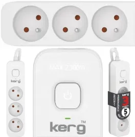 kerg-m02377-przedluzacz-z-wlacznikiem-3-gniazda-10a-2300w-kabel-5m