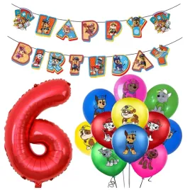 balony-psi-patrol-baner-happy-birthday-cyfra-6-czerwona-na-urodziny-na-hel