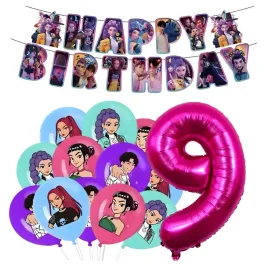 balony-huntrix-kpop-demon-hunters-baner-happy-birthday-cyfra-9-zestaw