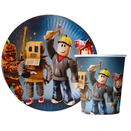talerzyki-i-kubki-roblox-gamingowe-papierowe-zestaw-na-urodziny-20-sztuk