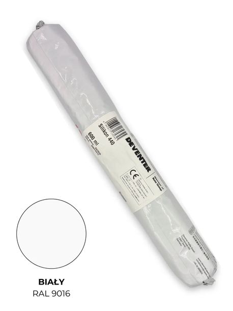 Silikon neutralny DEVENTER 440 biały S1 600ml karton 12 sztuk