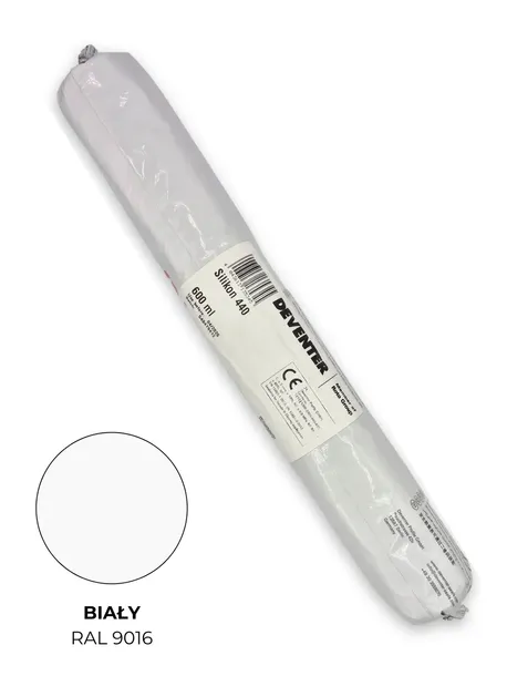 Silikon neutralny DEVENTER 440 biały S1 600ml karton 12 sztuk