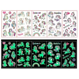 tatuaze-dla-dzieci-swiecace-zmywalne-dzieciece-jednorozce-5-szt