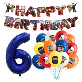 zestaw-na-urodziny-roblox-balony-gamingowe-baner-happy-birthday-cyfra-6