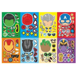 avengers-naklejki-kreatywne-dzieci-diy-8-sztuk-spiderman-hulk-wodoodporne