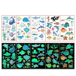 tatuaze-dla-dzieci-swiecace-zmywalne-dzieciece-zwierzatka-morskie-5-szt