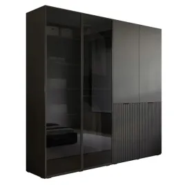 szafa-uchylna-sandbox-modern-200-czarny-grafit-czarne-szklo-led
