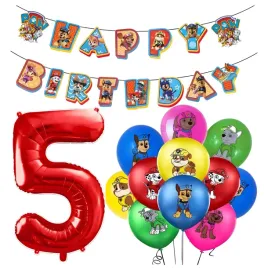 balony-psi-patrol-baner-happy-birthday-cyfra-5-czerwona-na-urodziny-na-hel