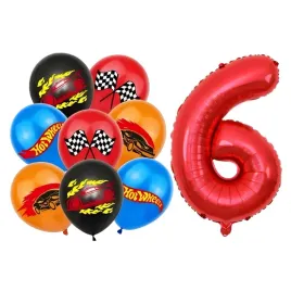 balony-auta-6-urodziny-wheels-wycigi-balon-cyfra-czerwona-na-hel-zestaw