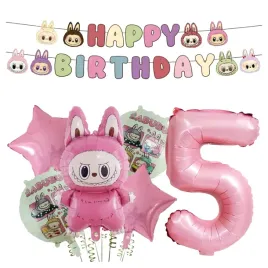 balony-na-5-urodziny-labubu-balon-cyfra-5-rozowa-baner-happy-birthday
