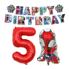 balony-spider-pajak-na-urodziny-zestaw-baner-cyfra-5-czerwona-dekoracja