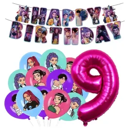 balony-huntrix-kpop-demon-hunters-baner-happy-birthday-cyfra-9-zestaw