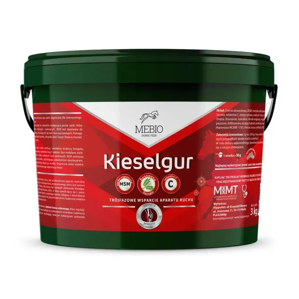 Krzem dla koni MEBIO MSM, Wit C i boswellia na układ ruchu 3kg granulat