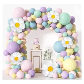 girlanda-balonowa-stokrotki-pastelowa-balony-na-urodziny-kwiaty-xxl-141-szt