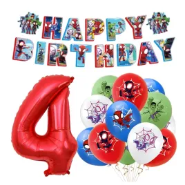 balony-na-urodziny-pajak-spider-baner-happy-birthday-cyfra-4-czerwona