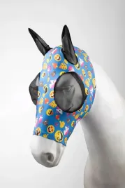 moskitiera-dla-konia-horze-elastic-25ss-elastyczna-niebieska-emoji-full