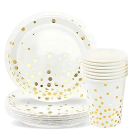 zestaw-talerzyki-kubki-papierowe-biale-zlote-kropki-na-urodziny-eko