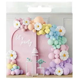 girlanda-balonowa-pastelowa-stokrotki-balony-na-urodziny-kwiaty-xxl-141-szt