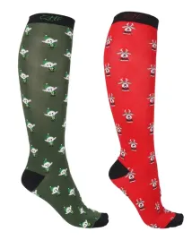 skarpetki-jezdzieckie-qhp-christmas-2-pary-swiateczne-elf-rudolf-39-42