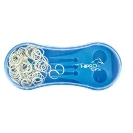 szczotka-dla-konia-hippo-tonic-zestaw-grzebien-i-gumki-niebieska