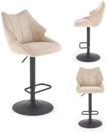 hoker-tapicerowany-metal-krzeslo-wysokie-stolek-barowy-bezowy-czarny-h-122